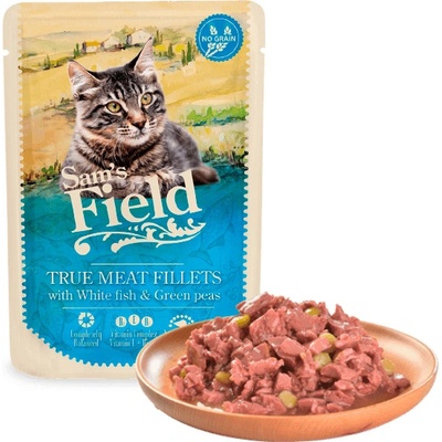 Sam's Field True Meat Fillets With White Fish & Green Peas 85 g
