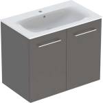 Geberit Selnova Square - Шкафче за умивалник 64x79x48 см, с умивалник, 2 врати, матово лавово покритие 501.257. 00.1 (501.257.00.1)