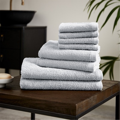 Catherine Lansfield Хавлиена кърпа Catherine Lansfield Quick Dry Cotton 8 Piece Towel Set - White