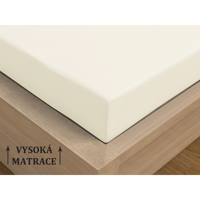 Brotex Napínací satén prostěradlo smetanové 120x200