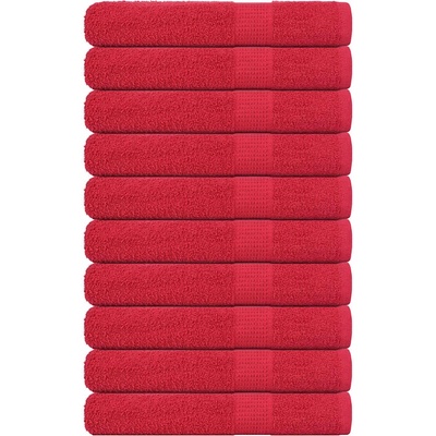 vidaXL Кърпи FROGN 10 бр. Червени 100x200 см 360 г/м2 (136940)