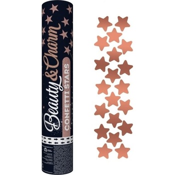 Godan KONFETY vystreľovacie hviezdy Rose gold 30 cm