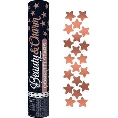 Godan KONFETY vystreľovacie hviezdy Rose gold 30 cm