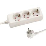 EUROLAMP Eurolamp РАЗКЛОНИТЕЛ 3 ГНЕЗДА, ДЕТСКА ЗАЩИТА, БЯЛ, 3М
