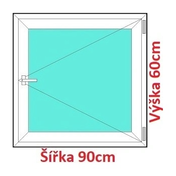 Soft Plastové okno 90x60 cm, otváravé