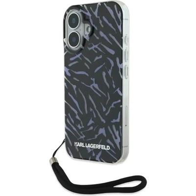 KARL LAGERFELD Калъф Karl Lagerfeld Zebra With Cord iPhone 16 - лилав (3666339320324)