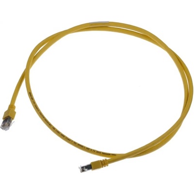 Brand-Rex Пач кабел 1m Brand-Rex, F-UTP, Cat. 5e, RJ45 - RJ45, жълт (GPCPCF010-666H)