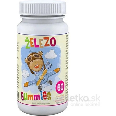 ŽELEZO Gummies - Clinical pektínové bonbóny s hroznovou príchuťou 60 ks