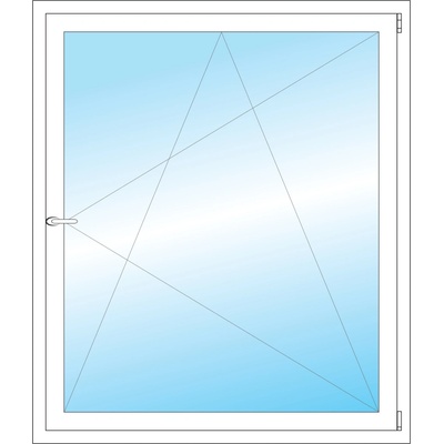 OKNA HNED Plastové okno 116x136 cm bílé otevíravé a sklopné pravé