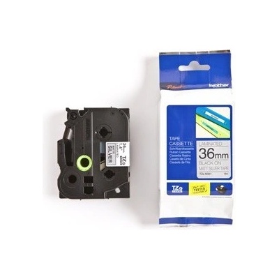 páska BROTHER TZeM961 čierne písmo, matná strieborná metalická páska Tape (36mm) TZEM961