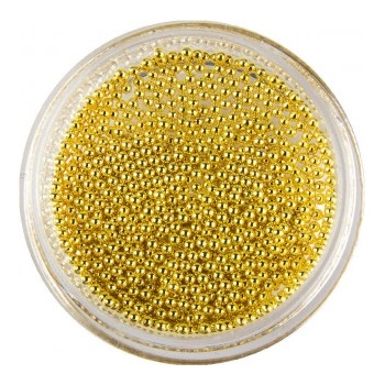 Perličky na nechty LUX zlaté 1,2 mm
