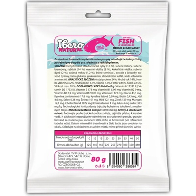 Ibero Cold Press Dog Adult Medium & Large Fish 80 g