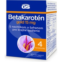 Gs Betakarotén Gold 15 Mg s nechtíkom a šafranom 80+40 kapsúl
