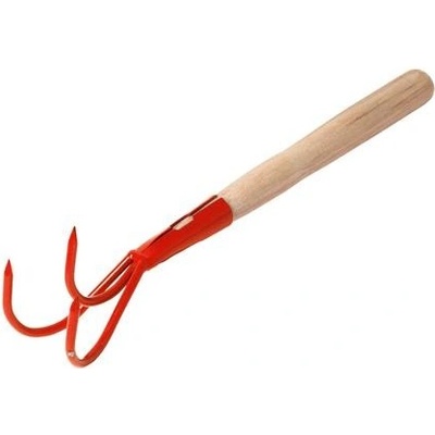 Kypřič 3 hrotý s násadou 27 cm Rosteto - oranžová