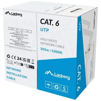 Lanberg LCU6-15CC-0305-S LAN CAT.6 305m šedý