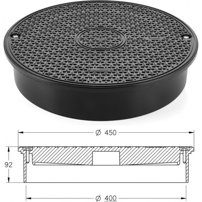 Karmat Poklop plastový DN400/A15 do 7,5t – Zboží Mobilmania