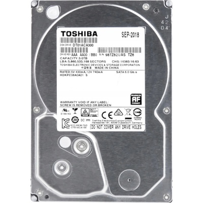 Toshiba 3000GB SATA III 3,5", DT01ACA300