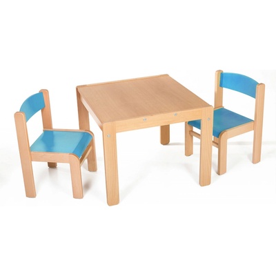 Hajdalánek Dětský stolek Lucas + židličky Luca modrá / modrá