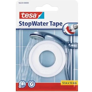 tesa Уплътнителна лента за капеща вода, 12 mm x 12 m, TESA, "StopWater Tape", бяла 56220-00000-02 (56220-00000-02)
