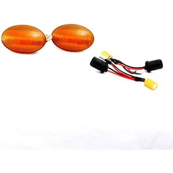 Диодни мигачи за калник за Opel Astra F / Corsa B, C / Tigra A (1991-1999) - опушени с бягащ мигач