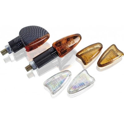 Blinkry PUIG STAR 2548C karbonový vzhled krátké, homologované