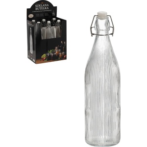 Chomik Стъклена бутилка 950ml кръгла с механичен затвор 67149 (IDE0550)