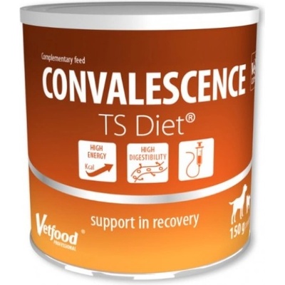 Vetfood CONVALESCENCE TS Diet - пълноценна незабавна храна за животни по време на болнично лечение, както и при възстановяване в домашни условия, 150 гр - Полша