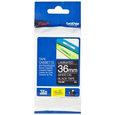 páska BROTHER TZ365 biele písmo, čierna páska Tape (36mm) (TZE365)