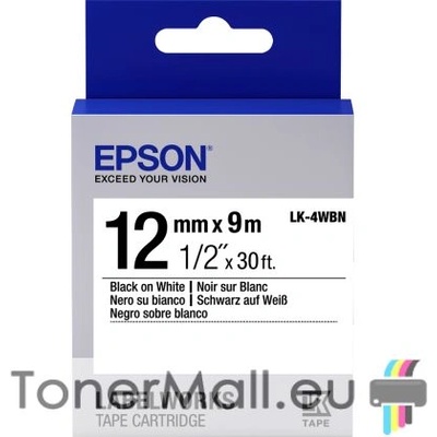 Epson Label Cartridge Standard Black/White LK-4WBN C53S654021