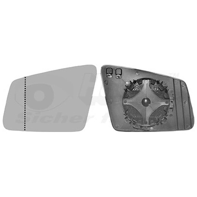 Sklo vonkajżieho zrkadla VAN WEZEL 3044837
