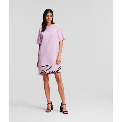 Karl Lagerfeld Signature Karl Hem Dress fialová
