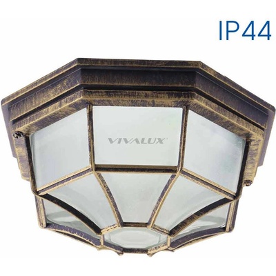 VIVALUX ПЛАФОН e27 ip44 Ф27 cm АНТИЧНО ЗЛАТО vivalux berlin (3800228028216)