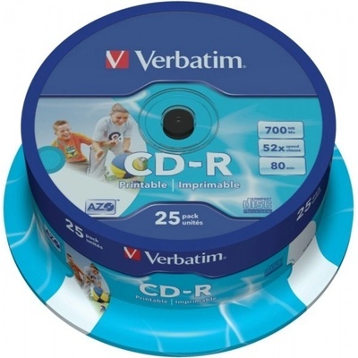 Verbatim CD-R Verbatim DL+ 80min Printable SPINDL (43439)