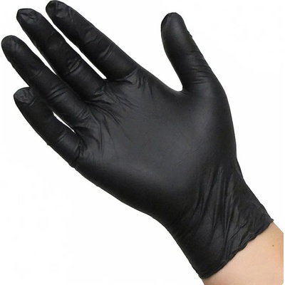 Rimba Black Ninja Latex Disposable Gloves S