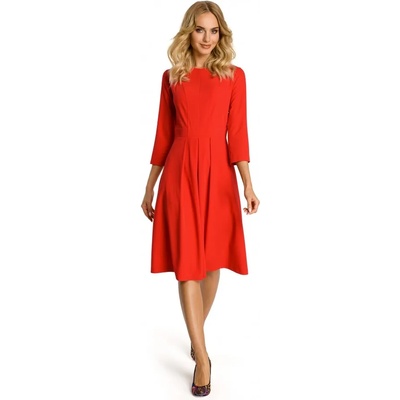 MOE Дамска рокля с плисета в червен цвят M335MO-M335-red - Червен, размер S