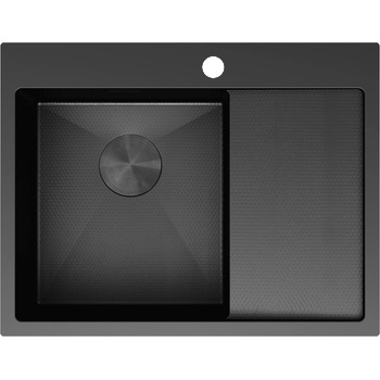 Mexen Exar стоманена кухненска мивка с 1 отделение и улей, лява 620 x 480 mm, (6431621005L-70HC)