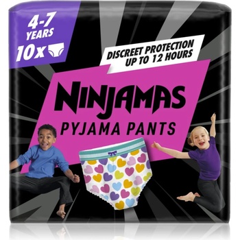 Pampers Ninjamas Pyjama Pants нощни пелени гащички 17-30 kg Hearts 10 бр