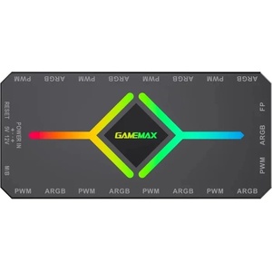 GAMEMAX Сплитер/хъб за вентилатори Gamemax Fan Hub V4.0, 9x ARGB + PWM, черен (1308-1300R0065)