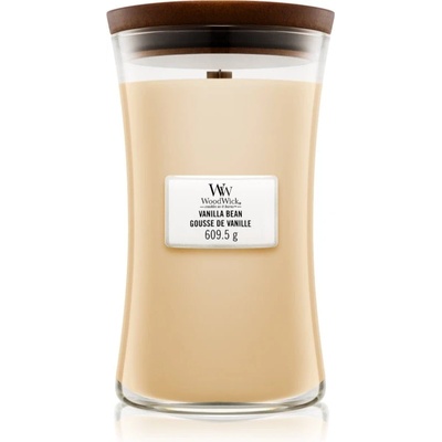 WoodWick Vanilla Bean ароматна свещ с дървен фитил 609.5 гр