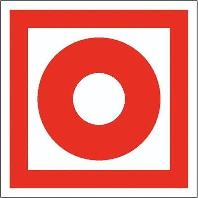 Piktogram Tlačidlový hlásič požiaru - 150x150 mm, SAMOLEPKA PVC