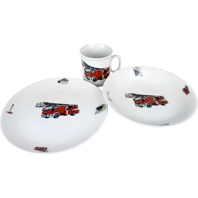 Thun detská jedálenská súprava Hasiči 3 dielna