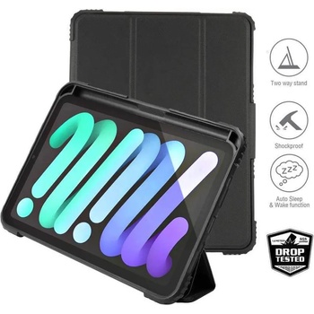 4smarts Endurance Folio Protective Case - удароустойчив хибриден кейс за iPad mini 6 (2021) (черен)