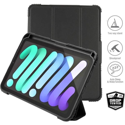 4smarts Endurance Folio Protective Case - удароустойчив хибриден кейс за iPad mini 6 (2021) (черен)