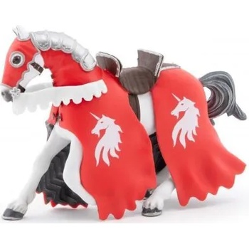 Image 1 of Papo - Фигурка за колекциониране и игра - Конят на рицаря с червено копие (39781)