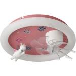 EUROLAMP Led детско димируемо таванно осветително тяло с вентилатор led/48w/230v 3000/4000/6000k розово (eu0778)