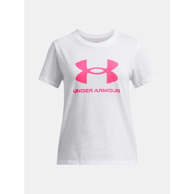 UA BIG LOGO SS Тениска за момичета Under Armour | Byal | Момичешки | 122