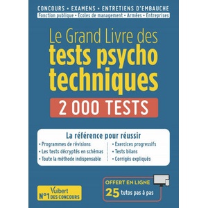 Le Grand Livre des tests psychotechniques - 2000 tests - 25 tutos offerts | BENOIST, DESCHAMPS, DREVET, JAQUET, Poulet (ISBN: 9782311208856)