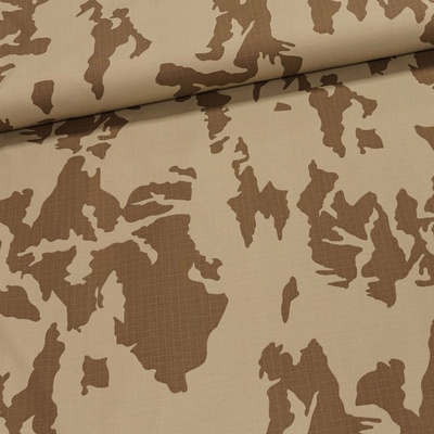 Maskáčovina BONNIE DESERT EL NyCo Ripstop, 195 g/m², pouštní vzor, š. 150 cm (látka v metráži)