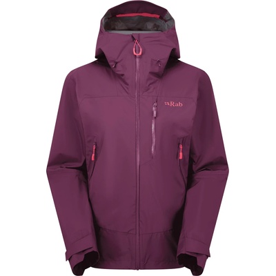 Rab Дамско водоустойчиво яке Rab Women's Downpour Mountain Jacket Waterproof jacket - Mulberry - размер 8 (UK) (102-4663-0211)