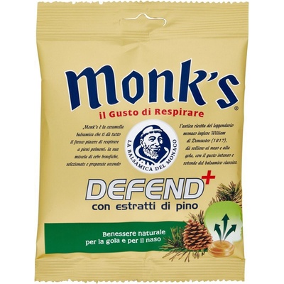 MONK´S Funkční bonbóny balzamikové s výtažkem eterických olejů borovice 46 g